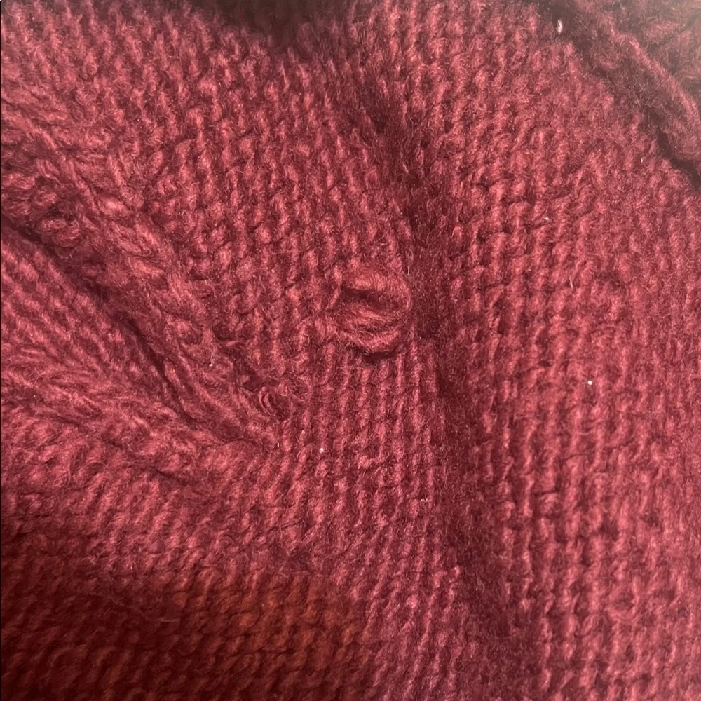 Deep Red Knit Kids Jacket - Picture 4 of 4